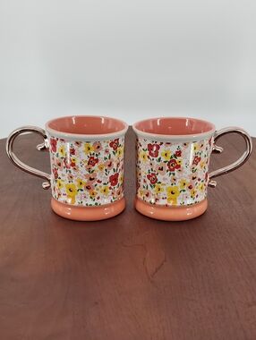 Orly Maison Floral Ceramic Accent Mug Set Of 2